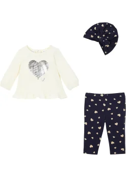 bonprix T-shirt + legging + bonnet bébé (Ens. 3 pces.) coton|Enfant Vêtements Enfant|Pantalons & Leggings
