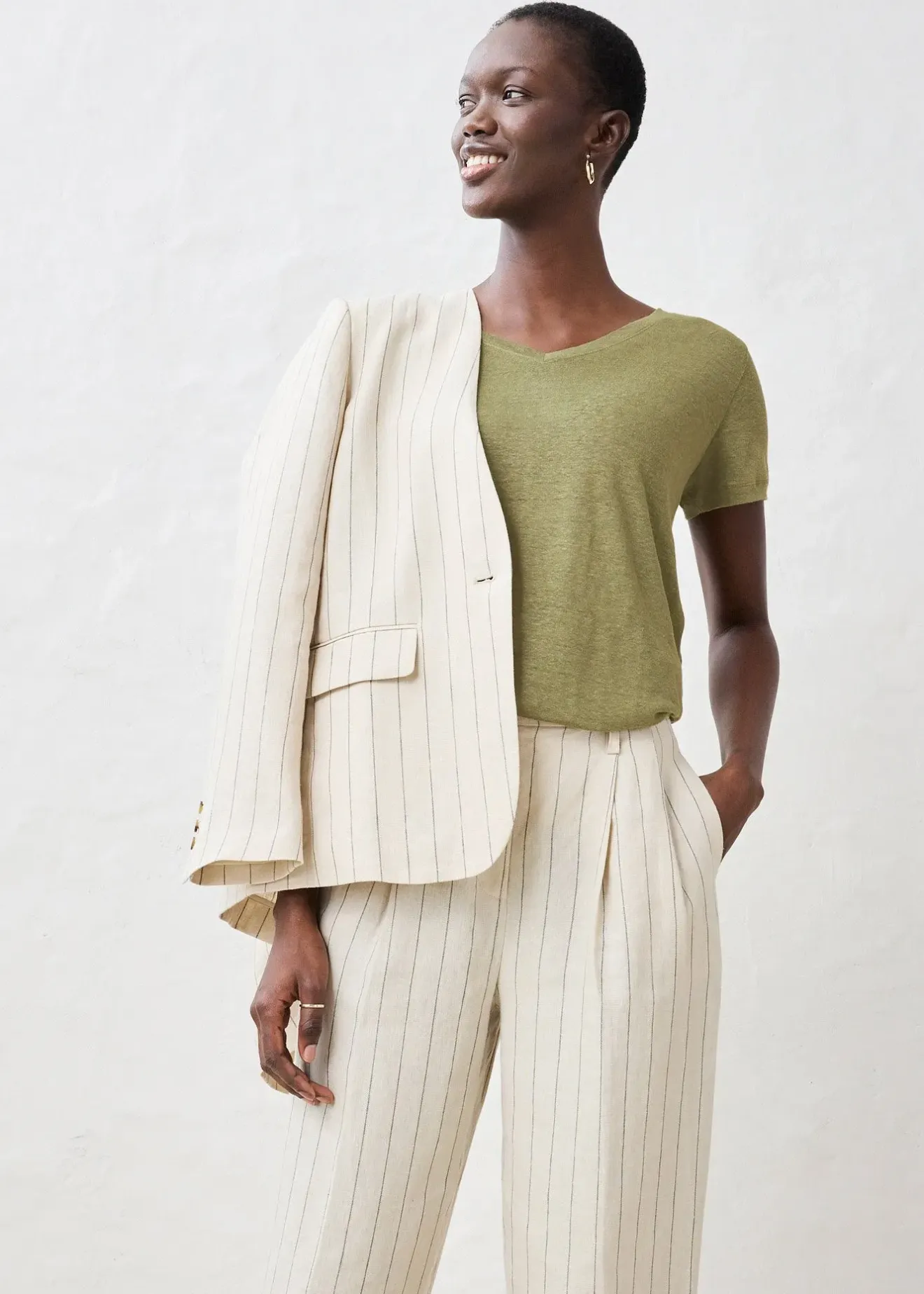 bonprix T-shirt 100% lin|Femme Premium|T-Shirts & Tops