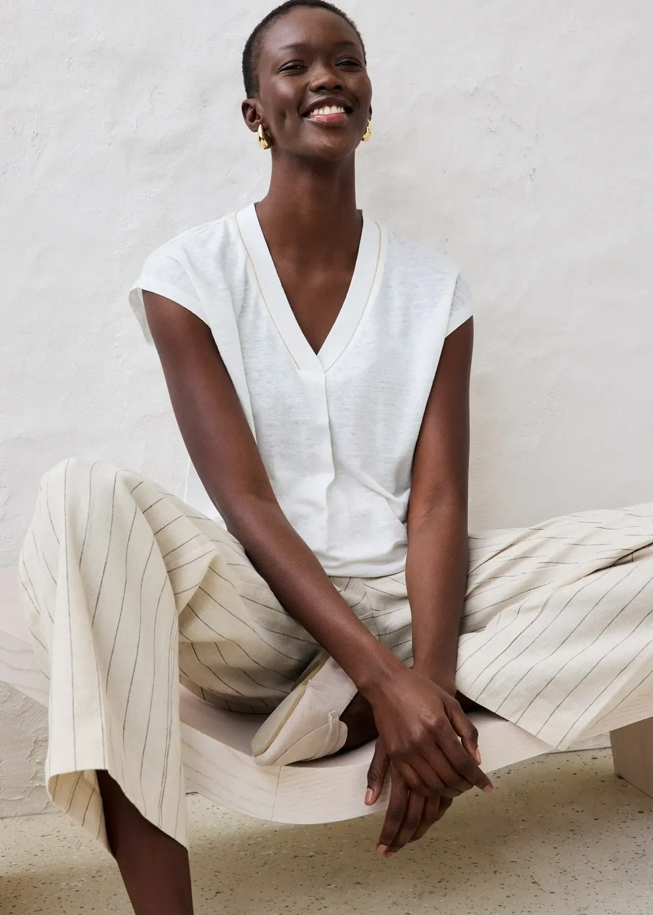 bonprix T-shirt 100% lin|Femme Premium|T-Shirts & Tops