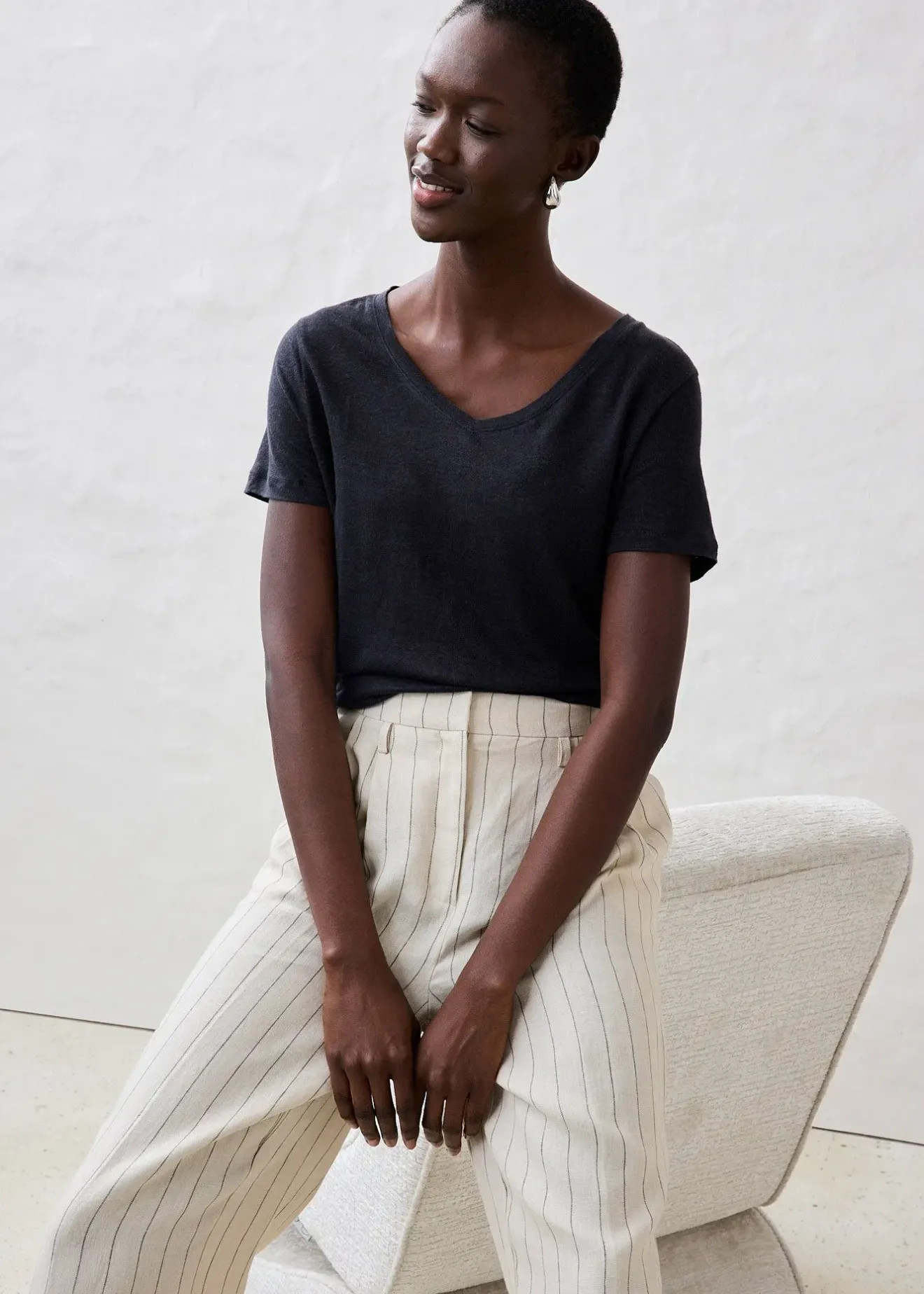 bonprix T-shirt 100% lin|Femme Premium|T-Shirts & Tops