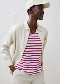 bonprix T-shirt 100% lin à manches chauve-souris|Femme Premium|T-Shirts & Tops