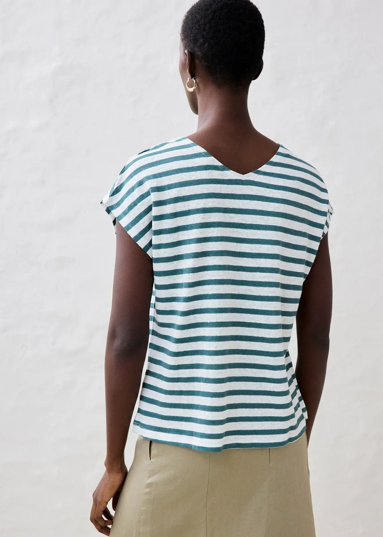 bonprix T-shirt 100% lin à manches chauve-souris|Femme Premium|T-Shirts & Tops