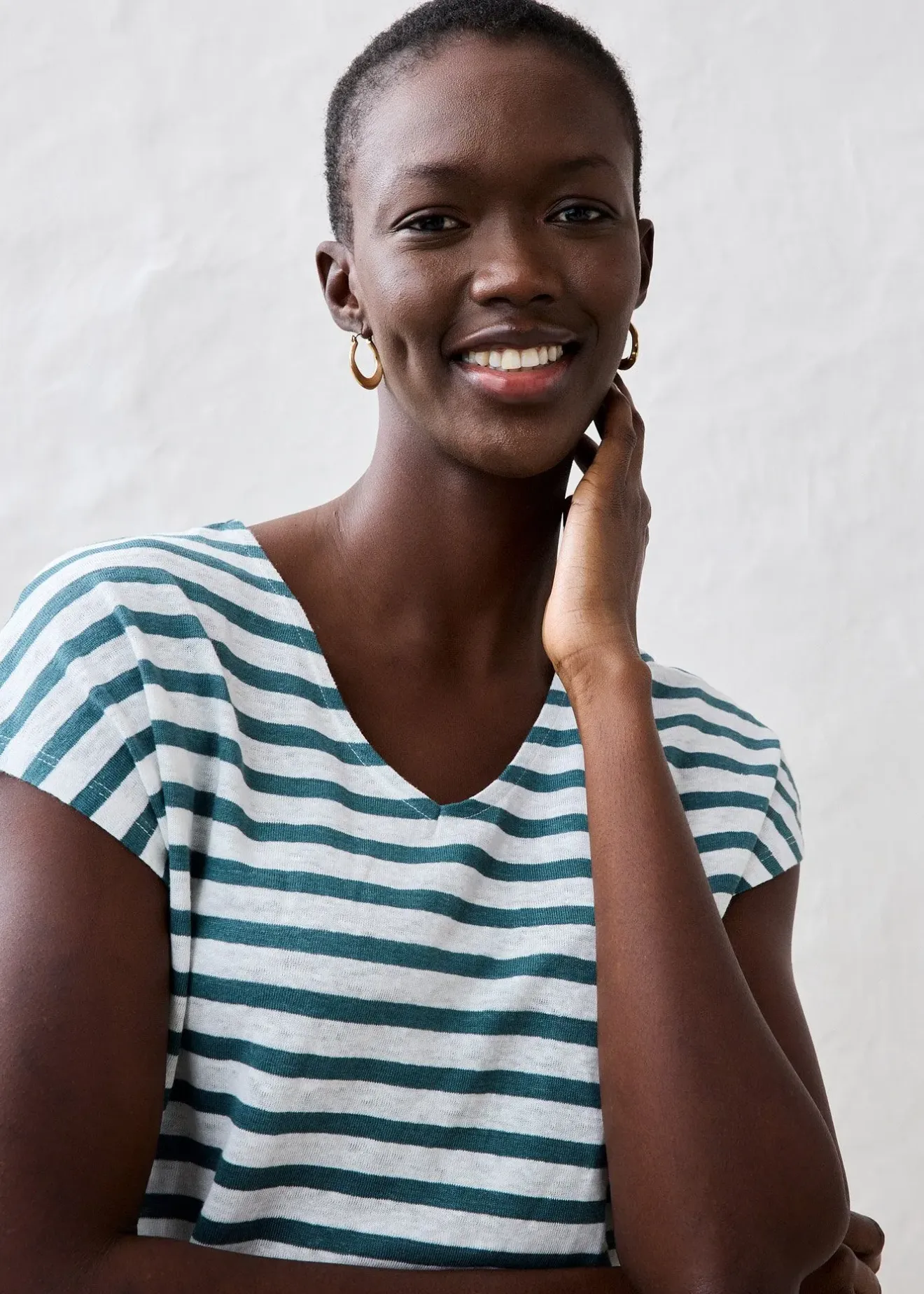 bonprix T-shirt 100% lin à manches chauve-souris|Femme Premium|T-Shirts & Tops