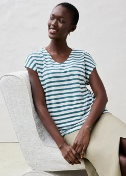 bonprix T-shirt 100% lin à manches chauve-souris|Femme Premium|T-Shirts & Tops