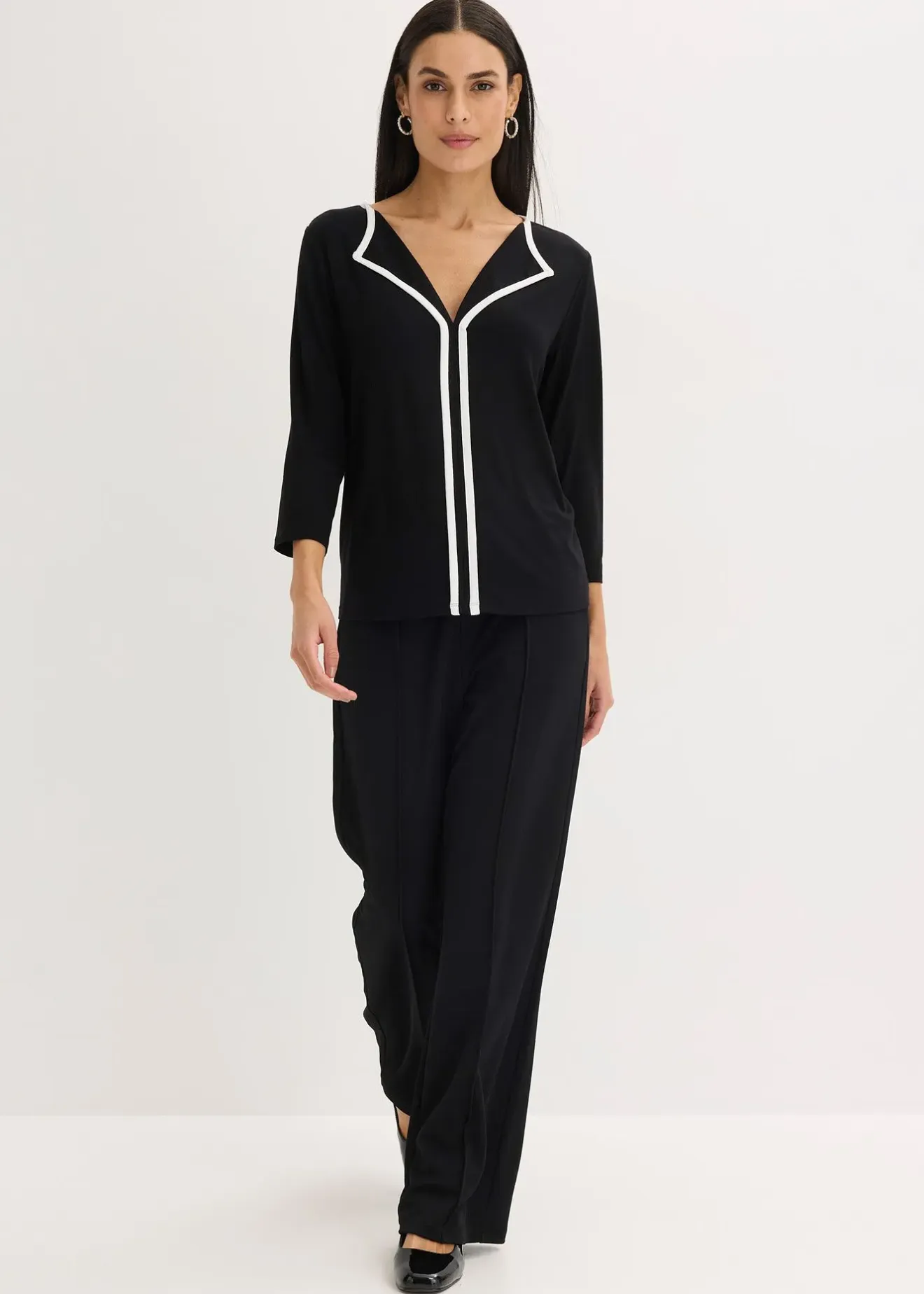 bonprix T-shirt à liseré contrastant|Femme T-Shirts & Tops