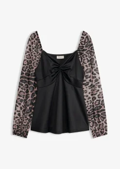 bonprix T-shirt à manches longues en mesh|Femme T-Shirts & Tops