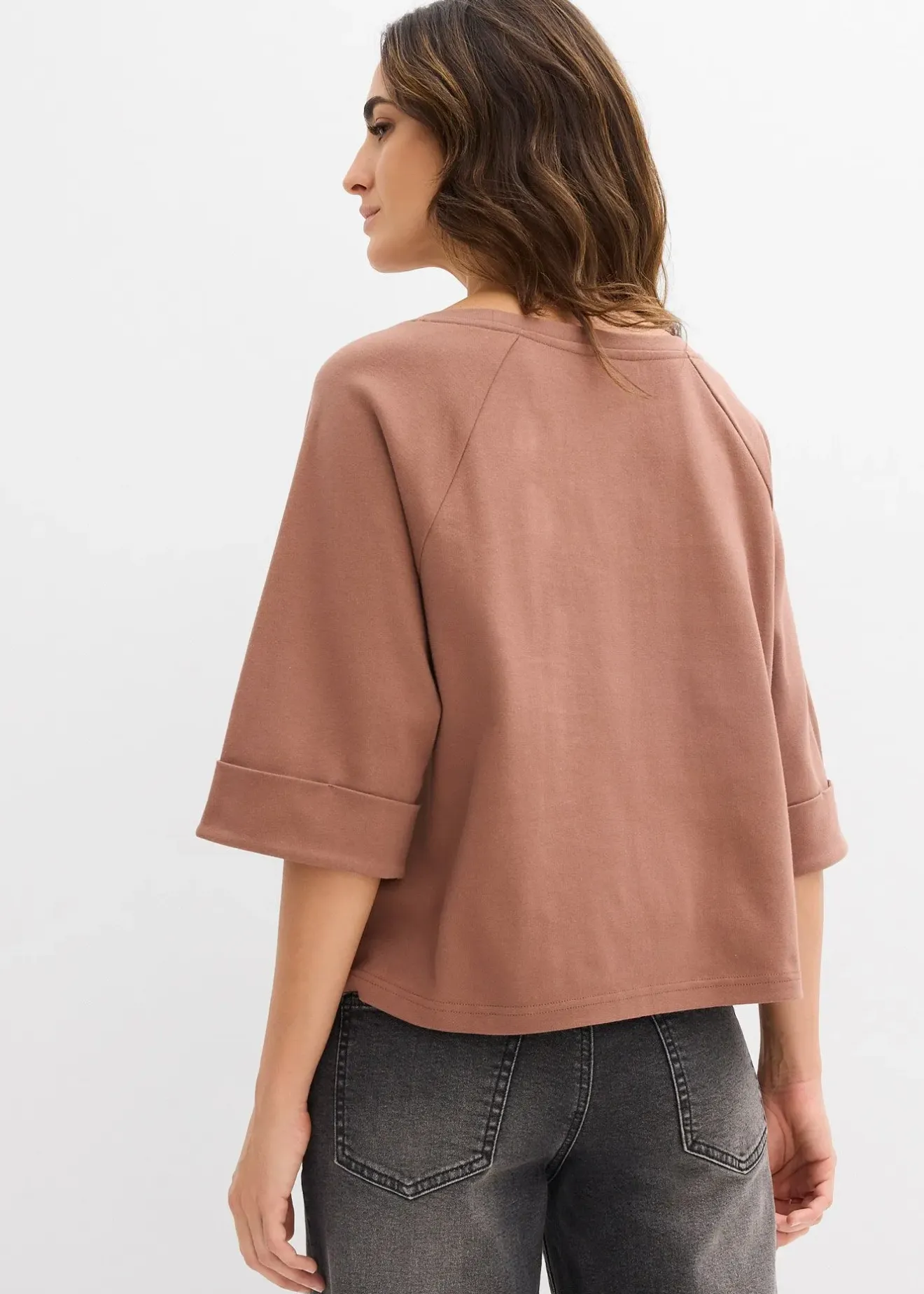 Femme bonprix T-Shirts & Tops|T-shirt à manches raglan en coton épais