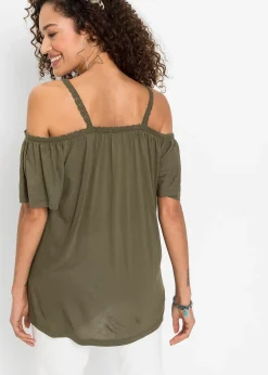 Femme bonprix T-Shirts & Tops|T-shirt à épaules dénudées en viscose douce