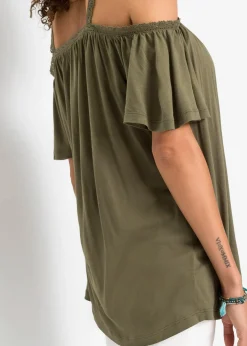 Femme bonprix T-Shirts & Tops|T-shirt à épaules dénudées en viscose douce