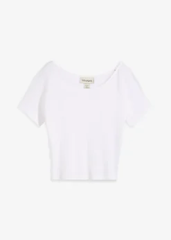 bonprix T-shirt ajusté 100% coton|Femme T-Shirts & Tops