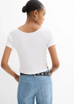 bonprix T-shirt ajusté 100% coton|Femme T-Shirts & Tops