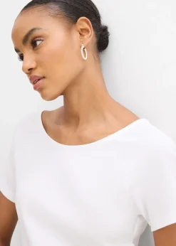 bonprix T-shirt ajusté 100% coton|Femme T-Shirts & Tops