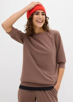 Femme bonprix Basiques|Sweats|T-shirt ample en matière néoprène