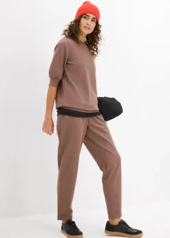 Femme bonprix Basiques|Sweats|T-shirt ample en matière néoprène