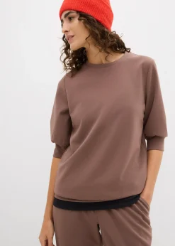 Femme bonprix Basiques|Sweats|T-shirt ample en matière néoprène