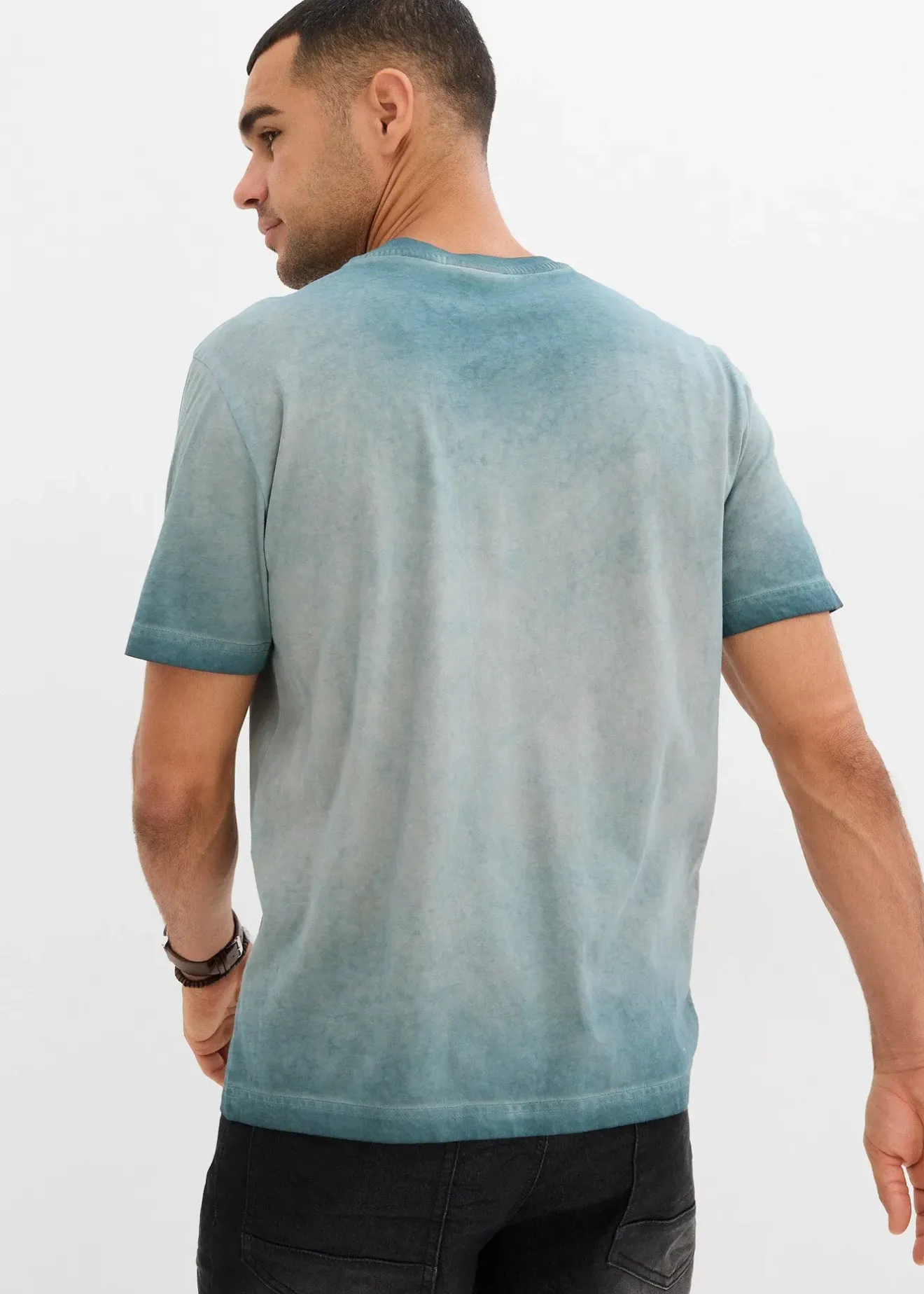 bonprix T-shirt aspect délavé en coton|Homme T-Shirts & Polos