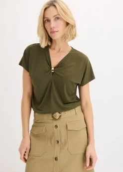 Femme bonprix T-Shirts & Tops|T-shirt avec anneau décoratif