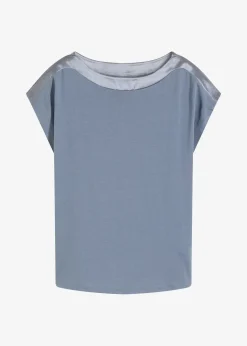 bonprix T-shirt avec bordure en satin|Femme T-Shirts & Tops