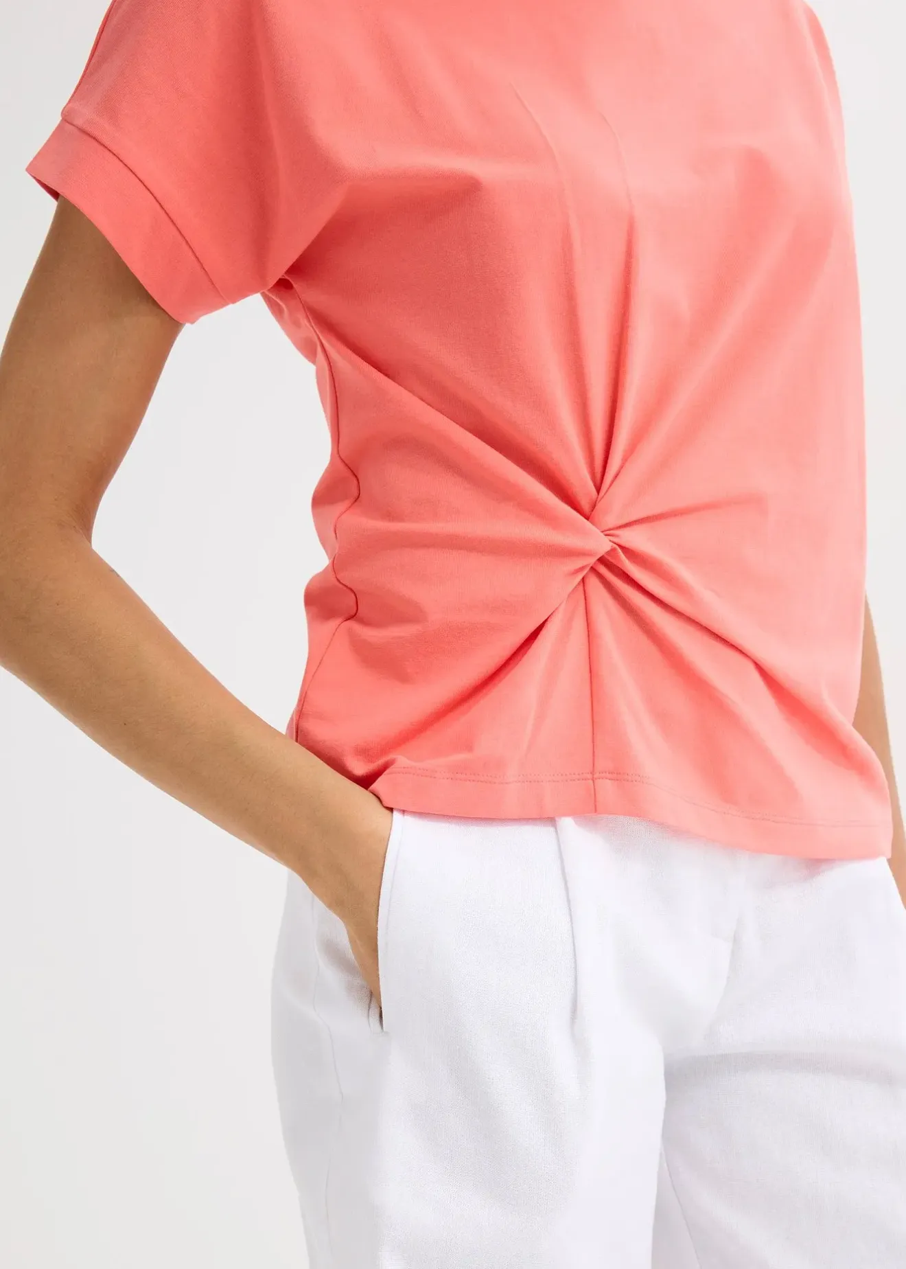 Femme bonprix T-Shirts & Tops|T-shirt avec détail noué