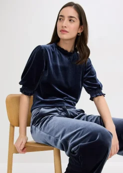 Femme bonprix T-Shirts & Tops|T-shirt avec du velours doux