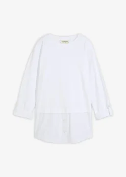 Femme bonprix T-Shirts & Tops|T-shirt avec empiècement chemisier