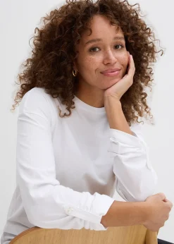 Femme bonprix T-Shirts & Tops|T-shirt avec empiècement chemisier