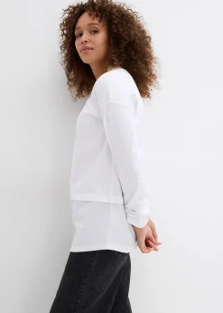 Femme bonprix T-Shirts & Tops|T-shirt avec empiècement chemisier