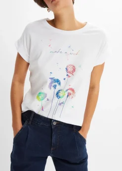 bonprix T-shirt avec fleurs de pissenlit|Femme T-Shirts & Tops