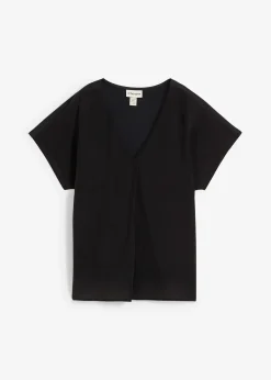 Femme bonprix Premium|T-Shirts & Tops|T-shirt avec soie et empiècement tissé