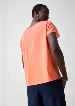 bonprix T-shirt avec soie et empiècement tissé|Femme Premium|T-Shirts & Tops