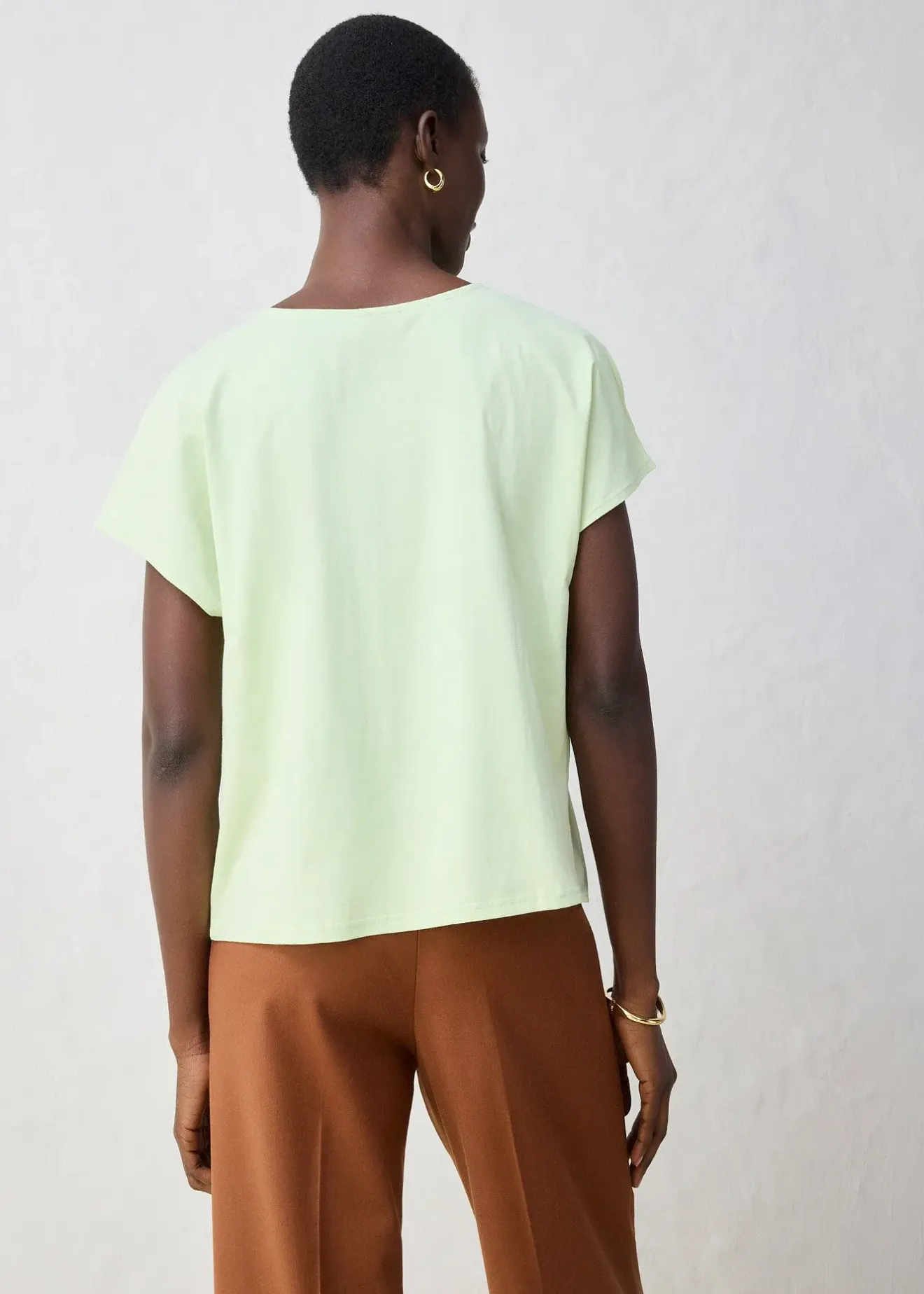 bonprix T-shirt avec soie et empiècement tissé|Femme Premium|T-Shirts & Tops