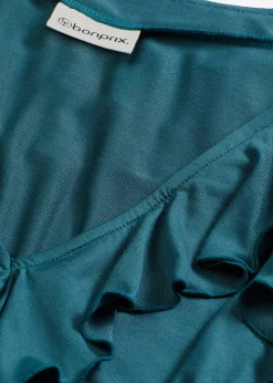 bonprix T-shirt avec volants en modal mélangé|Femme T-Shirts & Tops