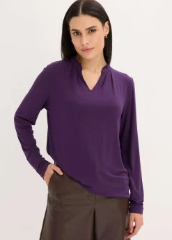 bonprix T-shirt blouse à col montant|Femme T-Shirts & Tops