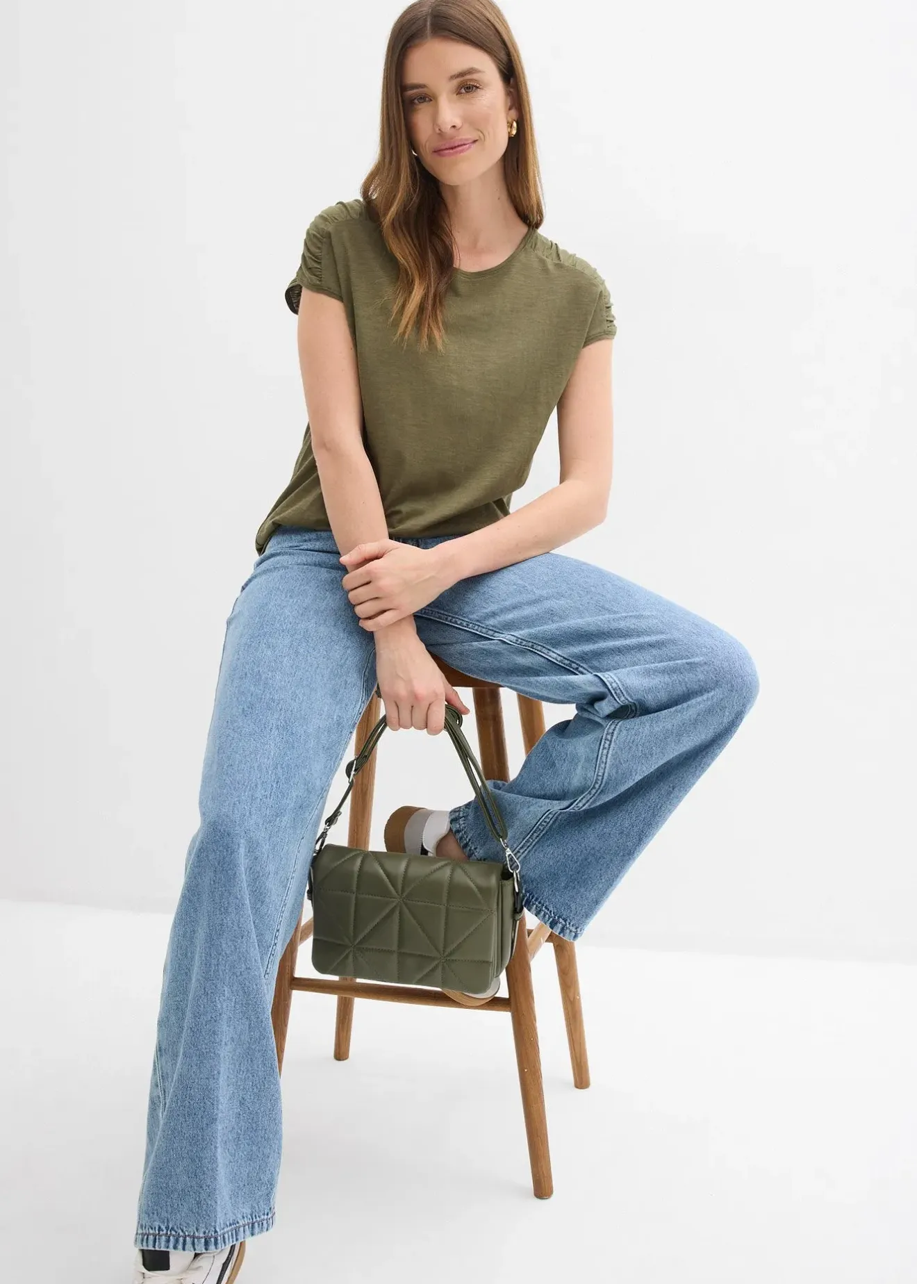 Femme bonprix T-Shirts & Tops|T-shirt boxy, manches courtes