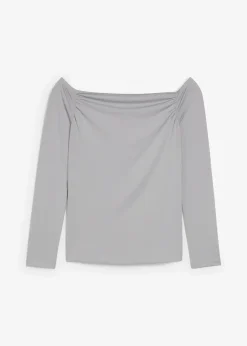 bonprix T-shirt col Bardot en jersey léger|Femme T-Shirts & Tops