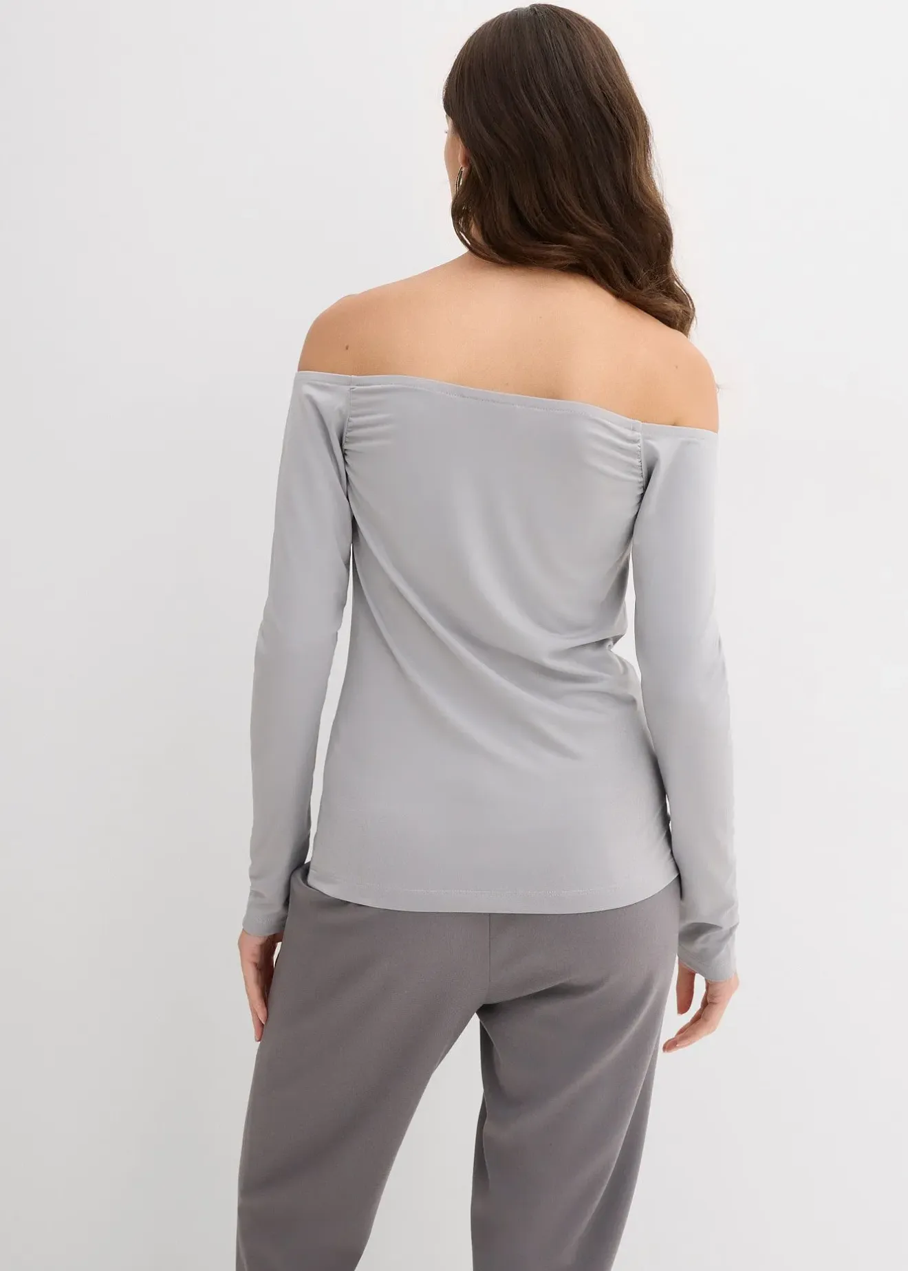 bonprix T-shirt col Bardot en jersey léger|Femme T-Shirts & Tops