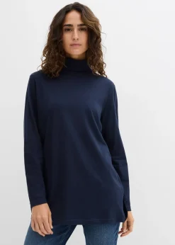 bonprix T-shirt col roulé 100% coton|Femme Basiques|T-Shirts & Tops