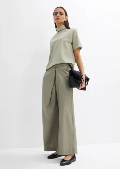 bonprix T-shirt col roulé 100% coton|Femme T-Shirts & Tops