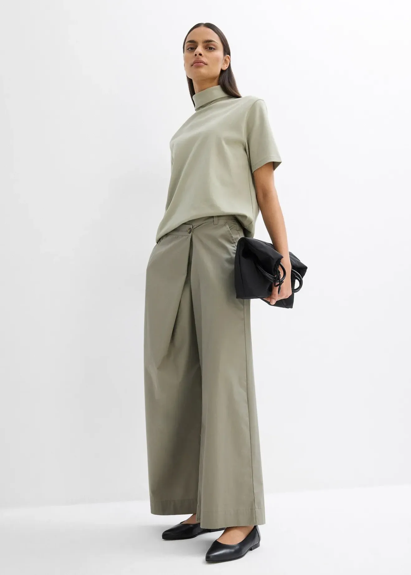 bonprix T-shirt col roulé 100% coton|Femme T-Shirts & Tops