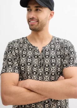 Homme bonprix T-Shirts & Polos|T-shirt col tunisien 100% coton