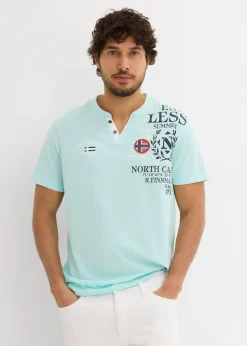 bonprix T-shirt col tunisien 100% coton|Homme T-Shirts & Polos