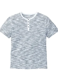 bonprix T-shirt col tunisien, 100% coton|Homme T-Shirts & Polos