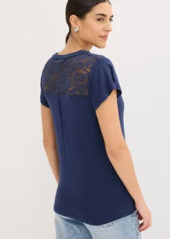 Femme bonprix T-Shirts & Tops|T-shirt col tunisien en viscose majoritaire