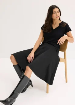 bonprix T-shirt col tunisien en viscose majoritaire|Femme T-Shirts & Tops