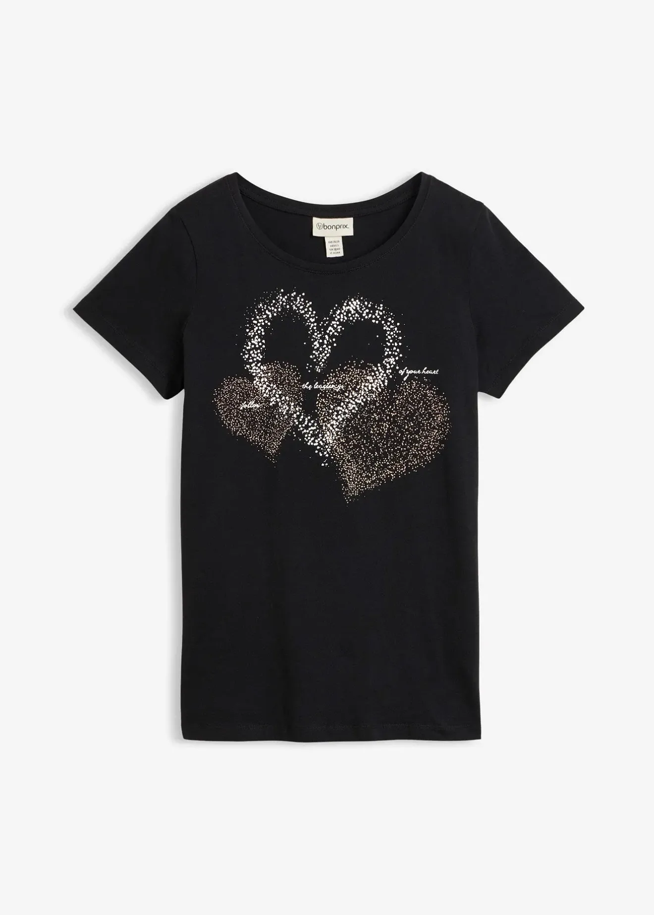 Femme bonprix T-Shirts & Tops|T-shirt coton à imprimé cœur