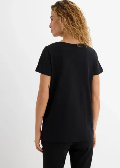 Femme bonprix T-Shirts & Tops|T-shirt coton à imprimé cœur