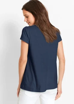 Femme bonprix T-Shirts & Tops|T-shirt coton et dentelle, manches courtes