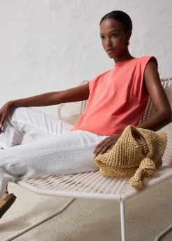 bonprix T-shirt coton et soie|Femme Premium|T-Shirts & Tops