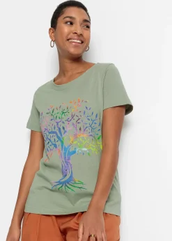 bonprix T-shirt coton imprimé|Femme T-Shirts & Tops