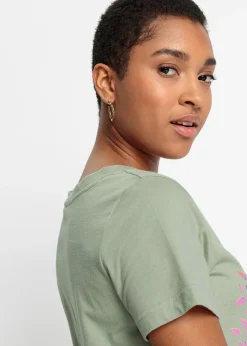 bonprix T-shirt coton imprimé|Femme T-Shirts & Tops